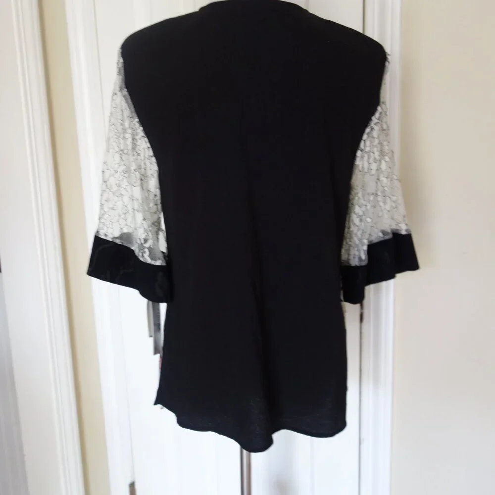 NWT Vtg SPENCER ALEXIS Mixed Fabric Kimono Jacket – Med - Picture 4 of 8